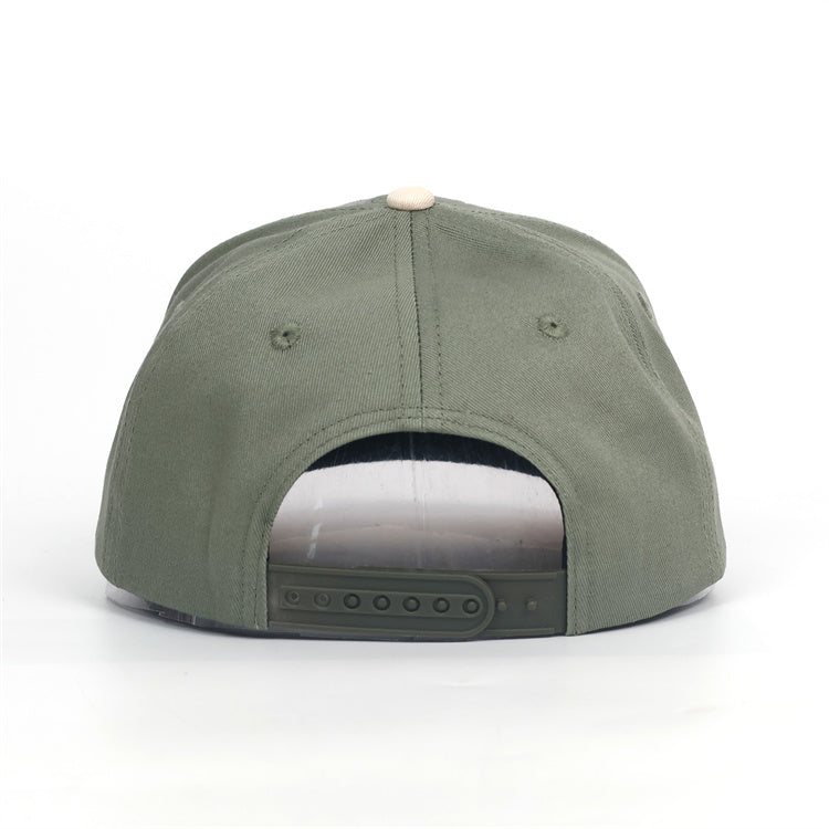 FORGED Leather Patch Hat | Olive & Cream