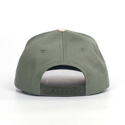 FORGED Leather Patch Hat | Olive & Cream