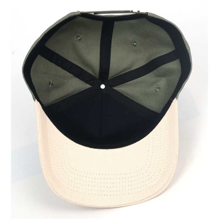 FORGED Leather Patch Hat | Olive & Cream