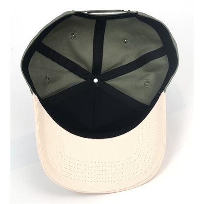 FORGED Leather Patch Hat | Olive & Cream
