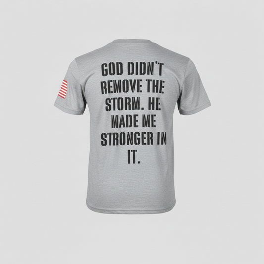 Stronger In The Storm Performance Tee | Forged by God