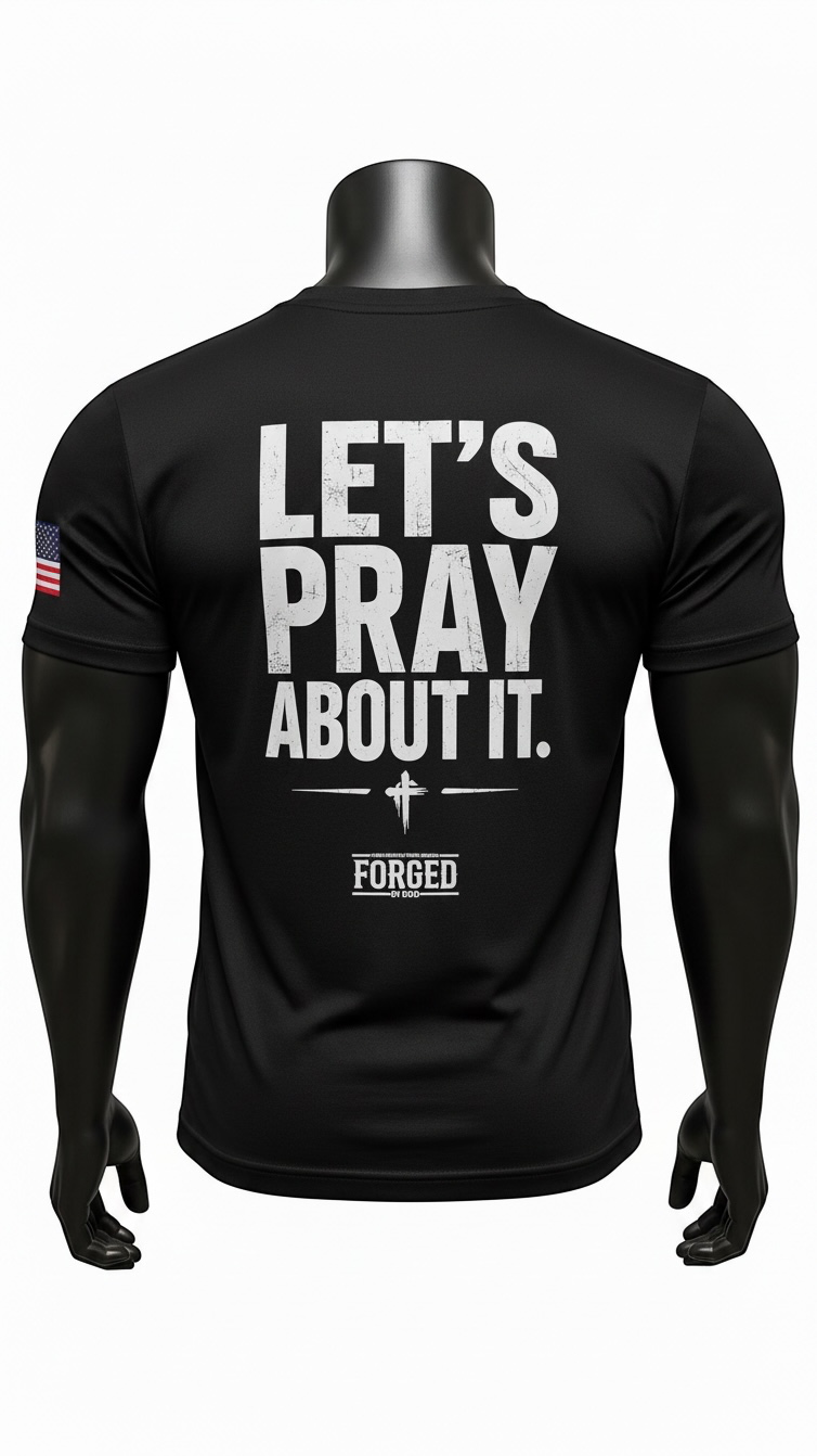 Forged By God Let's Pray About It Graphic T-Shirt